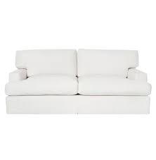 White Upholstered Slipcovered Sofa