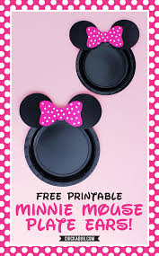 free printable minnie mouse ears for
