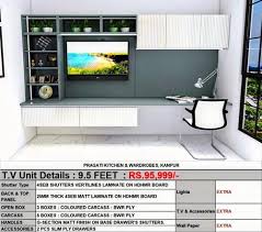 modular tv unit 9 5 feet with study