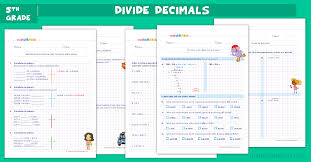 dividing decimals worksheets for grade