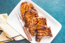 simply brined and grilled pork chops