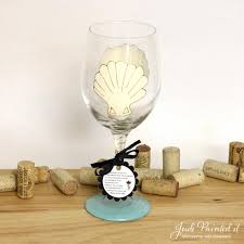 scallop shell wine glass seashell