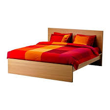 malm bed frame high oak veneer