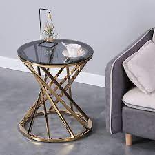 19 69 Round Glass Top Side Table Small