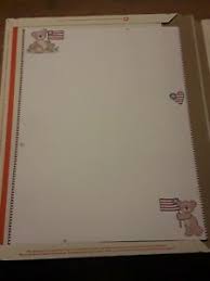 Details About American Flag Bears Stationery 8 5 X 11 Letterhead 70 Paper