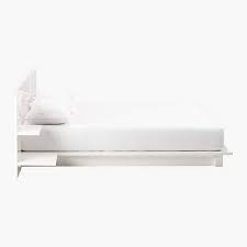 High Gloss White Platform Queen Bed
