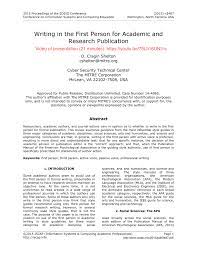 pdf writing in the first person for