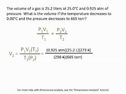 Pressure Volume And Temperature Relationships Chemistry Tutorial