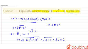 Home » complex numbers » complex numbers in polar form. Express The Complex Number Sqrt 3 I In Polar Form