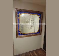 wood stained glass window rs 1700