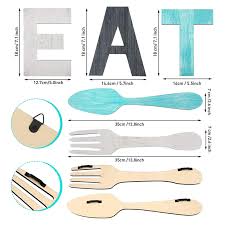 Eat Sign Fork And Spoon Wall Decor