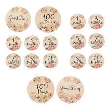 wooden baby milestone cards newborn