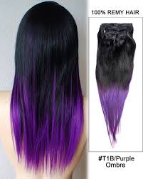 Apart from making you stand out, it will revive your personality. 18 7pcs Clip In Human Hair Extensions T1b Purple Ombre Straight Hair 100 Remy Hair
