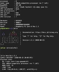 have a try julia v1 5 1 for arm32bit