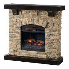 Stone Electric Fireplace Electric