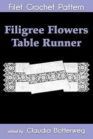 Filigree Flowers Table Runner Filet Crochet Pattern