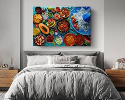 Colorful Food Kitchen Canvas Print Wall Art