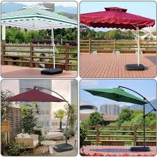 Garden cantilever parasol, in aluminium, available in different sizes, square or rectangular. Vounot Umbrella Base Stand For Cantilever And Banana Parasol 60l 100kg