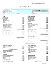 Simple Balance Sheet Template Free Company Excel Format 5 Fabulous