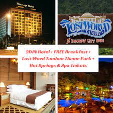 The closest railway station to the lost world of tambun is ipoh railway station. 2d1n Hotel Free Breakfast Lost World Tambun Theme Park Hot Springs Spa For 2 Adults Package