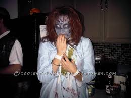 scary homemade exorcist costume and makeup