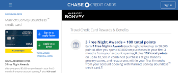 Marriott's reward program has new credit cards: Chase Marriott Bonvoy Boundless Three Free Nights 10x Points Doctor Of Credit