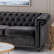 Wooden Reshuz Tufted Chesterfield