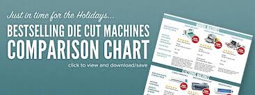 Die Cut Machines Comparison Chart At Scrapbook Com Die