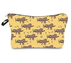 sloth pattern makeup bag vector sauce