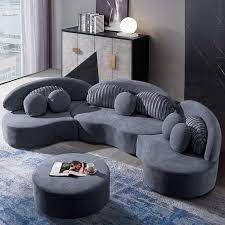Modern 7 Seat Sofa Round Sectional Deep