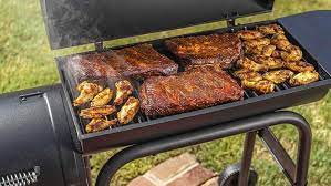 offset smoker charcoal grill combo