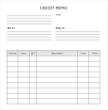 12 Credit Memo Templates Free Sample Example Format Download