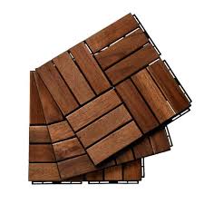 1 ft square interlocking acacia wood