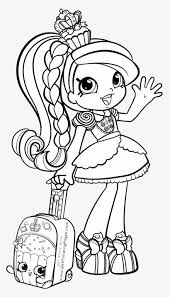 155 halloween pictures to print and color. World Vacation Shoppies Coloring Pages Shopkin Girl Coloring Pages Free Transparent Png Download Pngkey