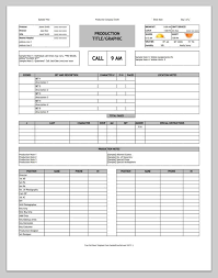 Download A Free Film Call Sheet Template And Stay On