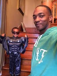 Mackie went to present will smith with his 50th birthday cake at a budapest party when the incident happened. Anthony Mackie And His Son Cosplaying As Falcon 9gag
