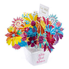 Common get well wishes include mentioning hopes for feeling better, speedy recovery messages, and words that let the card recipient know that you are thinking of them. Buy Boutique Collection 3d Get Well Soon Card Flower Bouquet For Gbp 1 49 Card Factory Uk