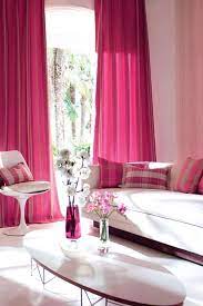what curtains go with pink walls