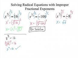 improper fractional exponents