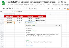duration from duration in google sheets