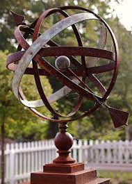 metal garden art armillary sphere
