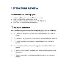 Literature Review Outline Template        Free Sample  Example     ProtoScholar