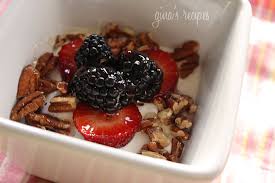 greek yogurt with berries nuts and