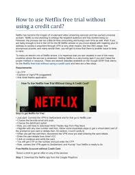 We did not find results for: How To Use Netflix Free Trial Without Using A Credit Card By Thamosliam Issuu