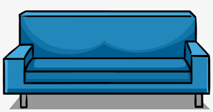 Modern Couch Furniture Icon Blue