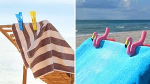 beach towel clips ditch the hle of