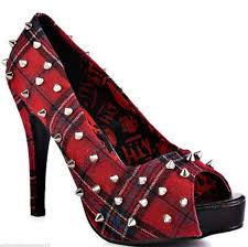 Abbey Dawn By Avirl Lavinge Spiked Checkered Heels