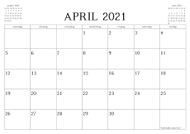 Kalender 2021 planer zum ausdrucken a4 : Afdrukbare Kalenders En Planners April 2021 A4 A3 Naar Pdf En Png 7calendar