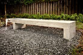 Modern Outdoor Bench Water Feature