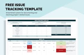 free issue tracking template